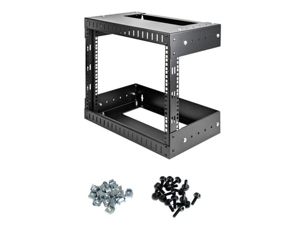 Startech 8U 19" Wall Mount Network Rack, Adjustable Depth 12-20" 2 Post Open Frame Server Room Rack for AV/Data/ IT Communication/Computer Equipmen...