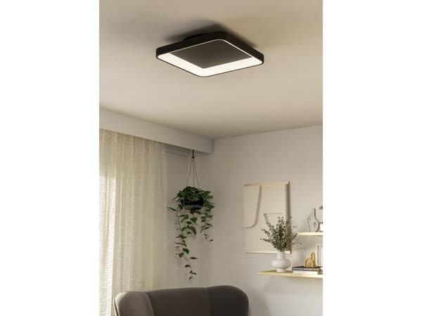 EGLO LORETELLO LOFT 350X350 CCT 1440LM DÆMPB. SORT