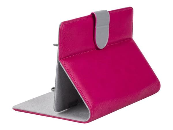 Riva Case Orly 3017 - Vikbart fodral för surfplatta - polyuretanläder - rosa - 10.1"