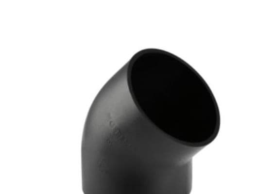 Geberit PEH mutka 45 astetta 160 mm musta