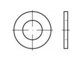 Toolcraft 105357, Låseskive, Stål, Rustfritt stål, Rund, 3 mm, 1,7 cm