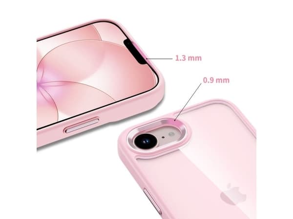 Tech-Protect Magmat-skal för iPhone 16e / 17e - transparent rosa