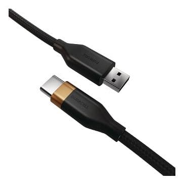 Duracell DRU5021A, 2 m, USB A, USB C, Sort