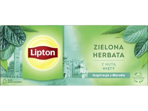 Lipton grønn te med myntesmak, 20 teposer