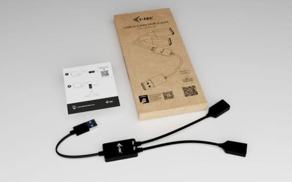 i-Tec - Hub - USB-A kabel - 2 x USB 3.2 Gen 1 - stasjonær