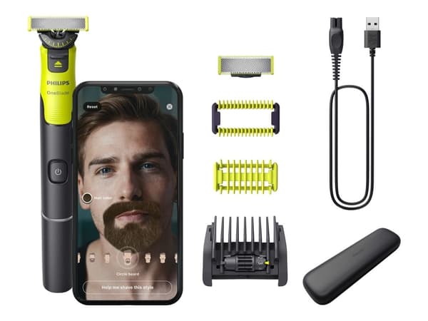 Philips OneBlade 360 QP4631 - Trimmer - trådløs - limegrøn/trækulsgrå