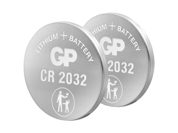 GP knapcelle, Lithium, CR2032, 2-pak