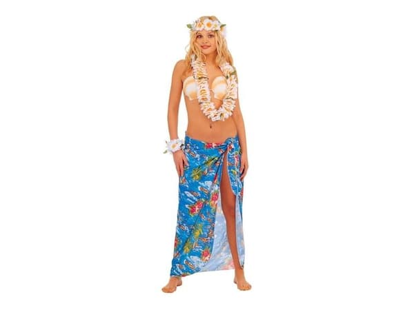 Hawaii pareo, lys blå