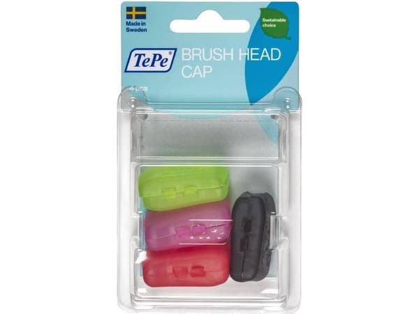 TePe Brush Head Cap børstehodedeksel 4 stk