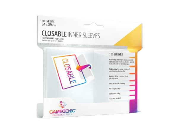 GameGenic Closable Inner Sleeves (100)