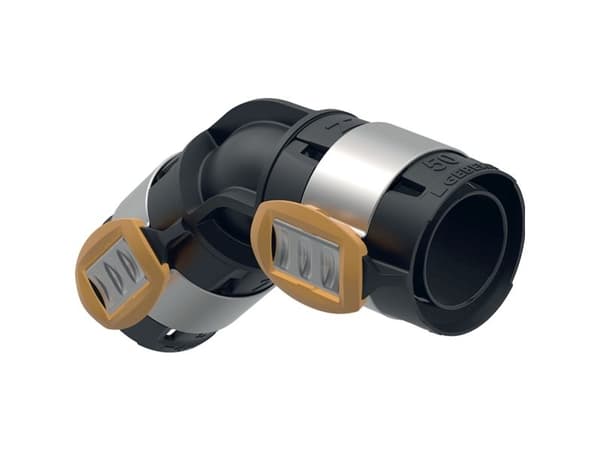Geberit FlowFit bøjning: 45°, Materiale=PPSU, d=63mm