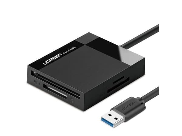 Ugreen - Kortleser - alt-i-1 (CF I, CF II, MS, MMC, SD, TransFlash, microSD, SDHC, microSDHC, SDXC) - USB 3.0