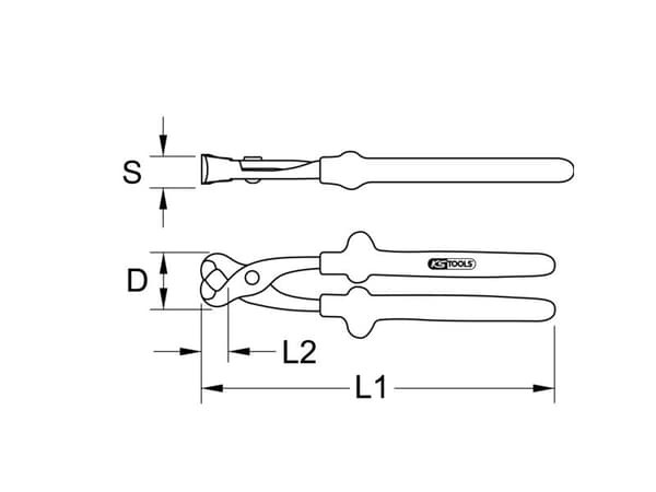 KS Tools 117.1204, Stål, 1000 V, 250 mm
