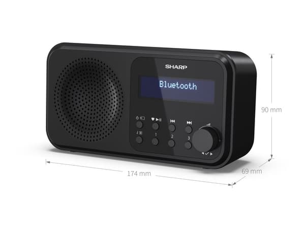 Sharp Tokyo DR-P420 - Bærbar DAB-radio - midnatts sort