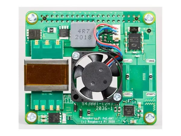 Raspberry Pi PoE+ HAT - Tilleggskort