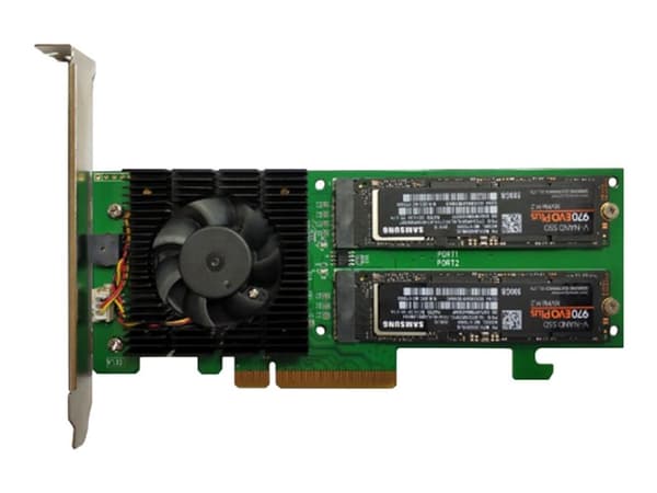 Highpoint SSD7202, PCI Express 3.0, PCI Express x8, 8 Gbit/s, Low-Profile MD2 PCIe AIC, CLI, API package, 2 kanavaa