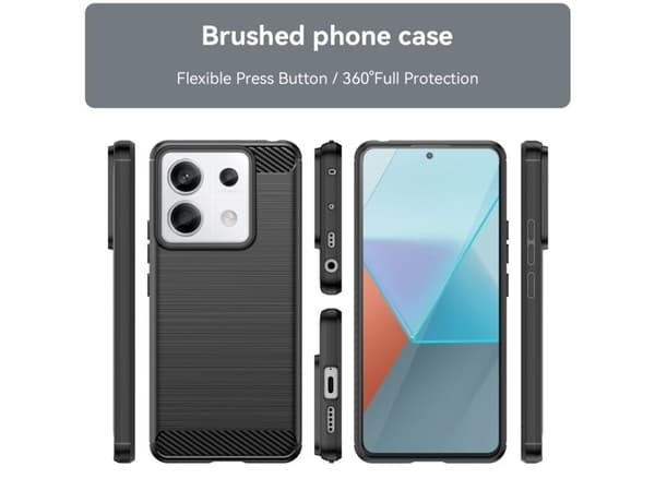 Hurtel: Carbon-deksel til Xiaomi Redmi Note 13 5G - sort