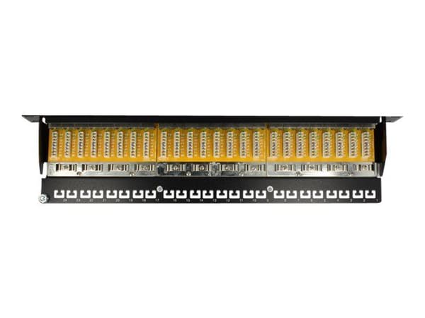 Delock - Patch-panel - CAT 6 - RJ-45 X 24 - ljusgrå - 1U - 19"
