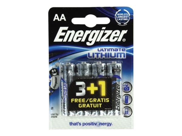 Energizer ENLITHIUMAA4SO, Engangsbatteri, AA, Lithium, 1,5 V, 4 stykker, 1150 mAh