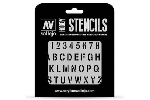 Vallejo Stencils - Stamp Font