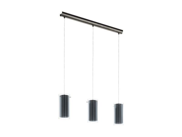 EGLO PINTO TEKSTIL LANG BORD 3L E27 BS/GRÅ/KLAR