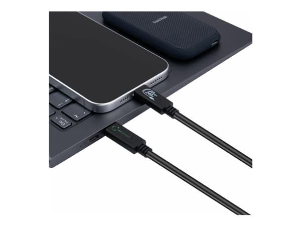 Microconnect ECO-USB3.2CC0.5, 0,5 m, USB C, USB C, USB 3.2 Gen 2x2, Sort