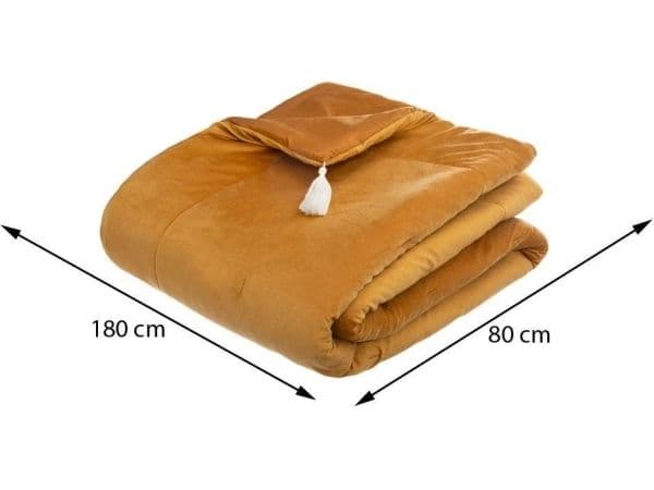 Atmosphera Velour Sengeteppe 80 x 180 cm Gul