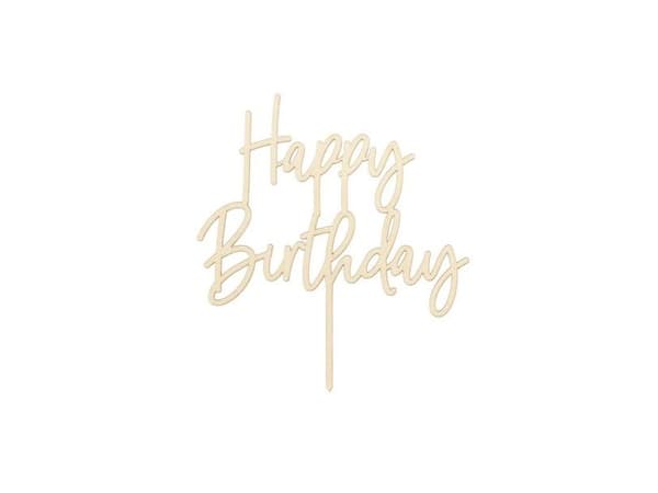Happy Birthday top pynt