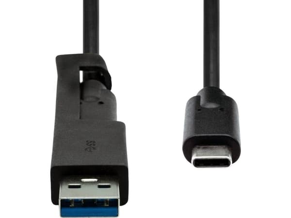 ProXtend USB-A + USB-C - USB-C 1 m USB-kaapeli Musta (USBCWA-001)