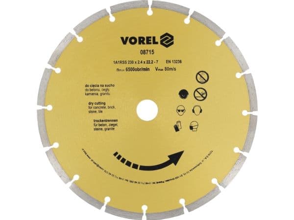 Vorel Segmentoitu timanttikiekko 230mm 08715