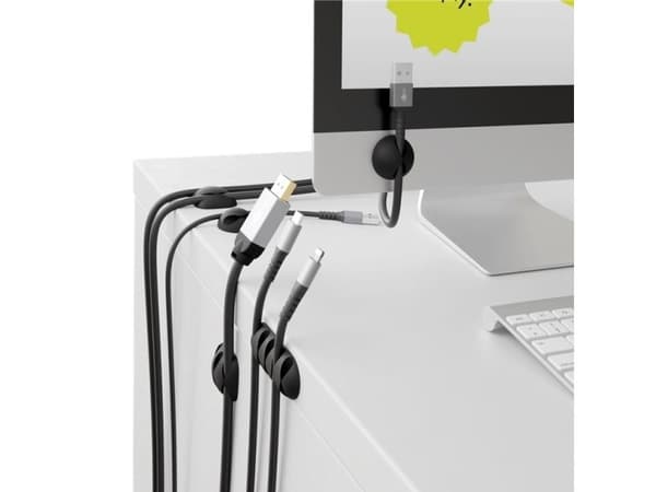 Goobay 70683, Kabelklips, Bord/Vegg, Sort