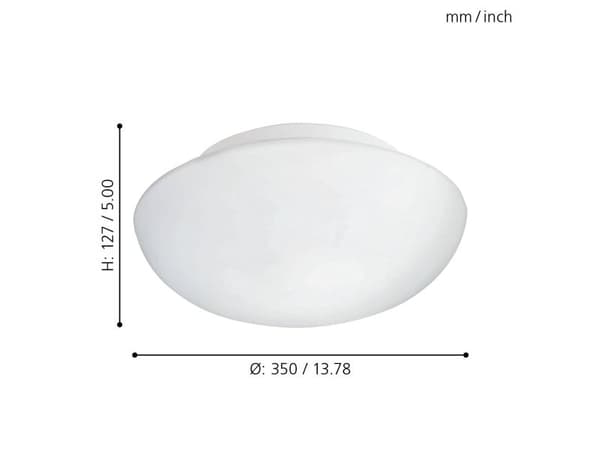 EGLO ELLA PLAFOND Ø350 2L OPAL