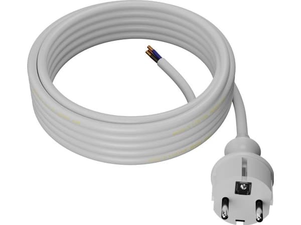 AWTools AWTOOLS CABLE WITH PLUG 2m 2x1.5 WHITE H05VV-F