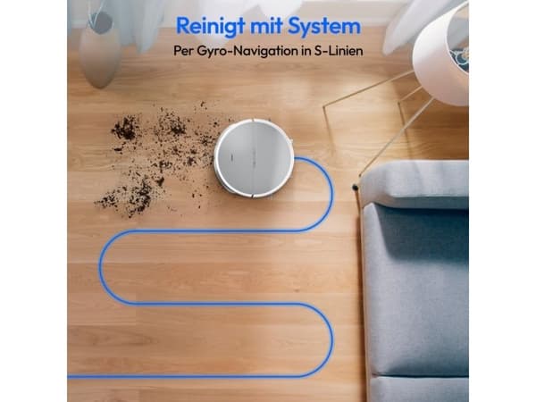Medion MD18035 E35 SW (white/gray, robot vacuum cleaner with wiping function)