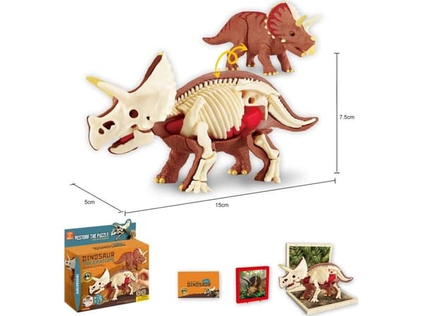 Dinosaur med skjelett for å brette
