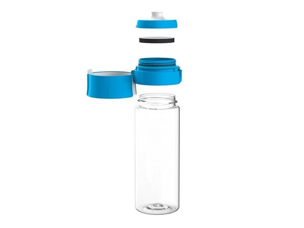 Brita Fill&Go, Veden suodatuspullo, 0,6 L, Sininen, Läpinäkyvä