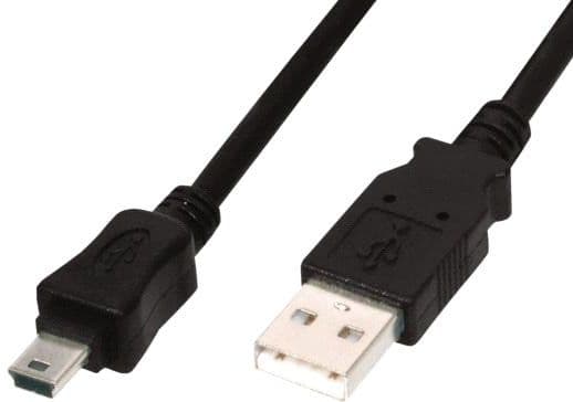 DIGITUS - USB-kaapeli - USB (han) til mini-USB type B (han) - USB 2.0 - 1.8 m - formet - lajittelu