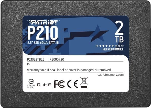 Patriot Memory P210, 2 TB, 2.5", 500 MB/s