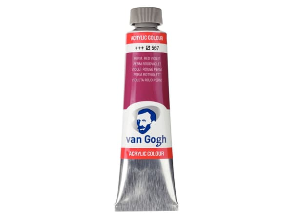 Van Gogh akrylfargetube permanent rødfiolett 567