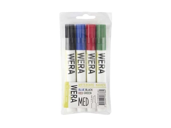 Wera whiteboardpenna 1-4 mm 4-pack