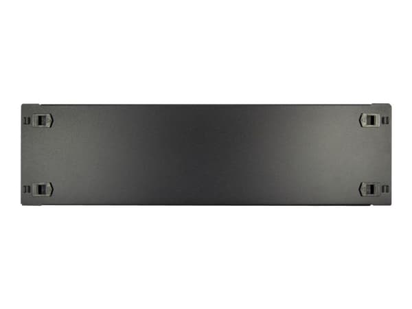 Inter-Tech - Blank platta - svart, RAL 9005 - 3U - 19"