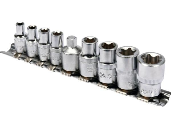 Yato YT-0520 Torx-sokler 9 stk E5-E16