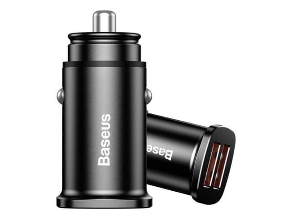 Baseus Square 2xUSB QC3.0 5A 30W billader (svart)