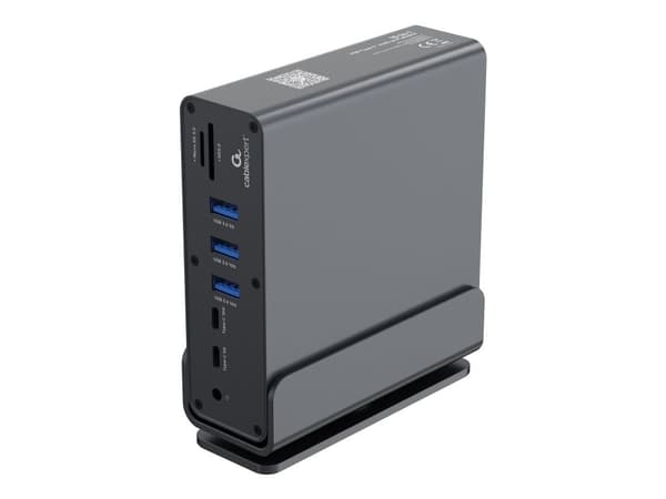 Cablexpert A-CF-COMBO15-01 - Dokkingstasjon - USB-C - HDMI, DP - 1GbE