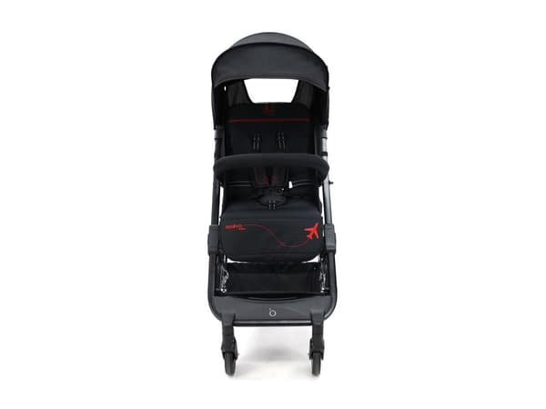 Asalvo Stroller Flight Travel+, musta/punainen