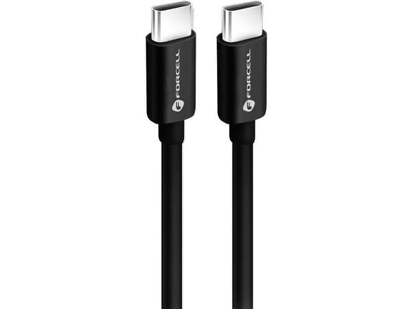 USB-kabel ForCell USB-C til USB-C 1,5 m, svart