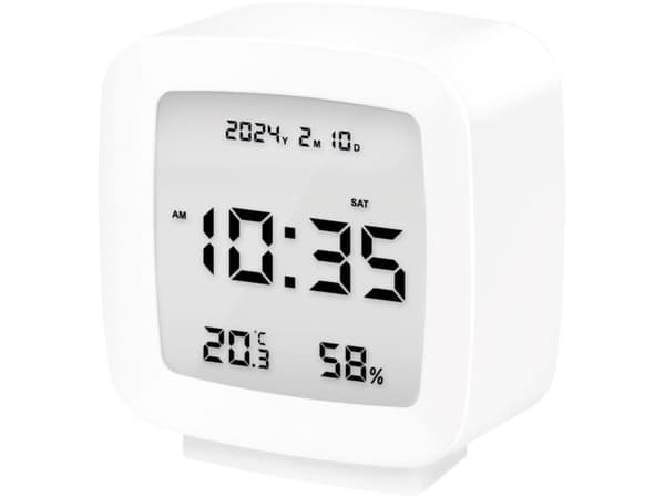 LogiLink Digital alarm clock, TV shape, white