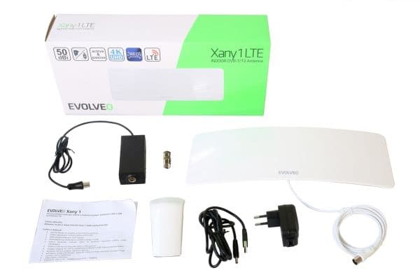 Evolveo Xany 1 LTE, inomhus, Vit, 0,15 m, 50 dB, DVB-T, DVB-T2, UHF, VHF