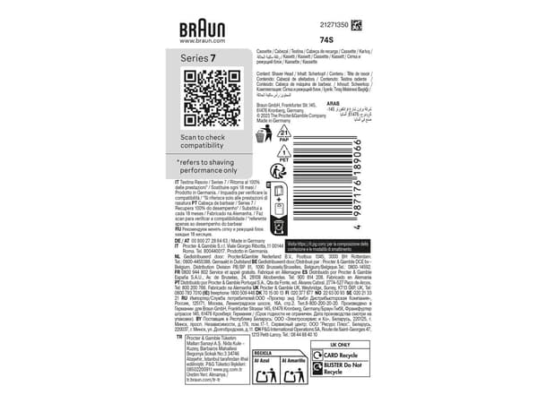 Braun kombinationsförpackning 74S
