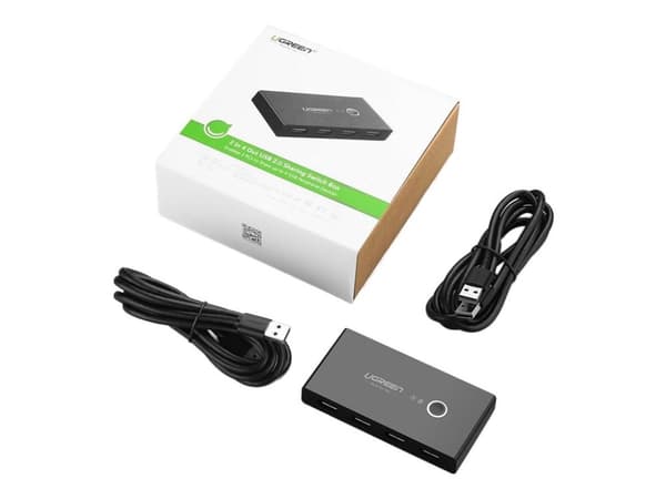 Ugreen - USB-periferdelesvitsj - 4 x USB 2.0 - stasjonær